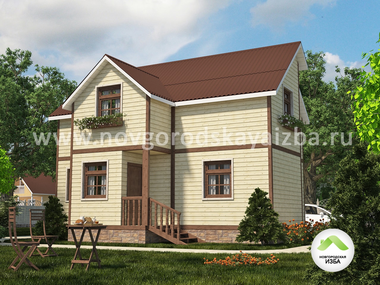 Проект каркасного дома ДК-28